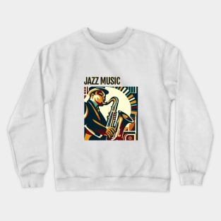 Jazz Music Art Deco Crewneck Sweatshirt